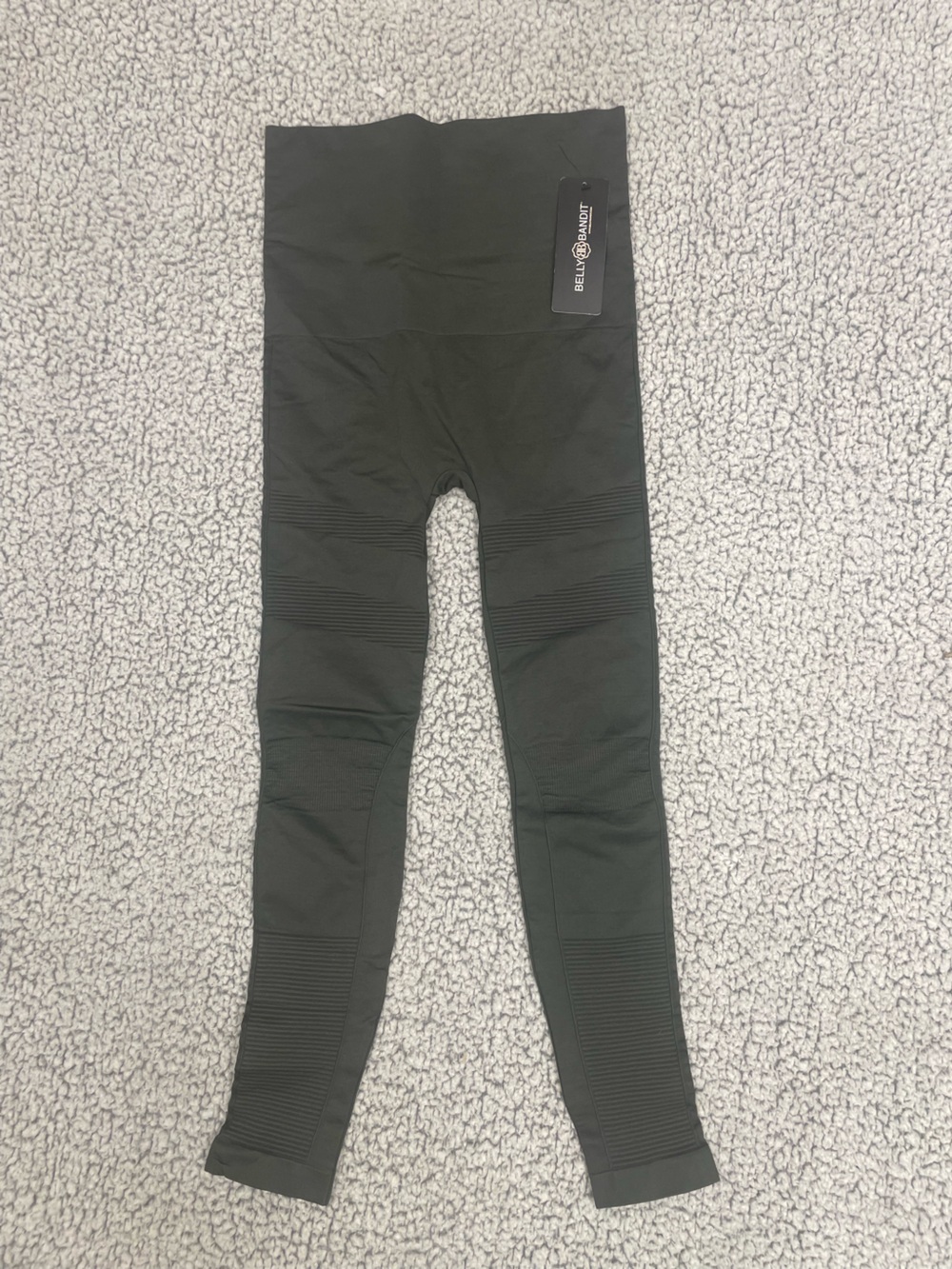 Belly Bandit Mother Tucker Moto Leggings Shapewear Olive Green Size M NWT